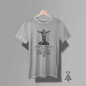 This Christ the Redeemer coordinates tee honors one of the most powerful and recognizable monuments on Earth — the towering guardian of Rio de Janeiro that has watched over Brazil for generations.
The design features the iconic silhouette of Cristo Redentor standing high above Corcovado Mountain, arms outstretched in welcome. 