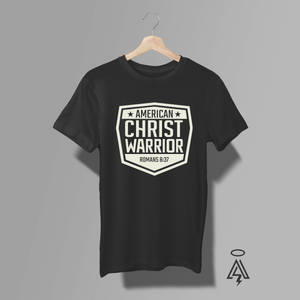 This “American Christ Warrior” tee takes the high-energy, competitive spirit of obstacle-course grit and flips it into a powerful declaration of spiritual strength.
Crisp typography pops hard against the fabric, reading: American Christ Warrior-Romans 8:37.