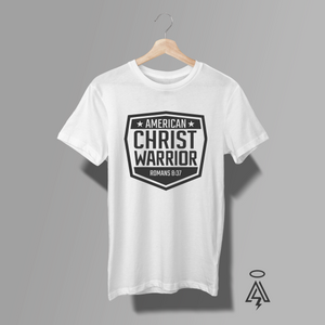 This “American Christ Warrior” tee takes the high-energy, competitive spirit of obstacle-course grit and flips it into a powerful declaration of spiritual strength.
Crisp typography pops hard against the fabric, reading: American Christ Warrior-Romans 8:37.