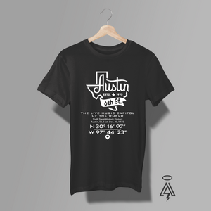 When the sun goes down, the amps turn up. This vintage-style tee celebrates Austin, Texas and the legendary stretch of pavement that never sleeps — 6th Street, the beating heart of the Live Music Capital of the World.

Because 6th Street isn’t just a place.
It’s a soundtrack.