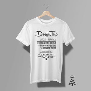 Relive the weekend the desert became the center of the rock & roll universe.
This Desert Trip 2016 commemorative tee captures the spirit of the most legendary lineup ever assembled — a once-in-a-lifetime gathering where icons shared one stage under the California sky. Held over two unforgettable weekends at the Empire Polo Club in Indio, Desert Trip wasn’t just a festival… it was rock history in real time.