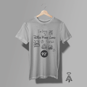 This heather gray tee delivers pure 90s alt-rock attitude with a playful, offbeat twist—perfectly capturing the quirky, ironic spirit of “Dizz Knee Land” by Da Da.
The design features a loose, hand-drawn, doodle-style graphic that feels like it came straight out of a band’s tour notebook.