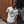 A man wearing a white graphic t-shirt with black text that reads 'GOD HELL IS NOT CHILDREN' and stands outdoors next to a corrugated metal wall.