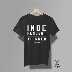 Lead, Don’t Follow. The Independent Thinker tee is more than a graphic — it’s a declaration. No noise. No clutter. Just conviction.

