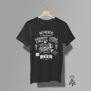Misty Mountain Hops Brewery. A mockup inspired by the song “Misty Mountain Hop” Raise a glass and wear the vibe — where the spirits flow and the hops hit hard. 