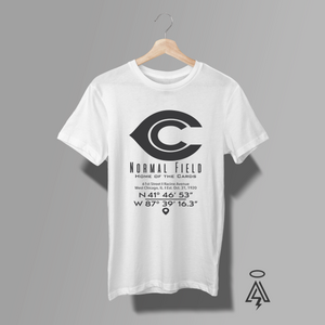 This minimalist heritage tee pays tribute to Normal Field, the long-lost Chicago ballpark where professional football was still raw, local, and being written one muddy play at a time. Centered on the chest is a bold, vintage-inspired “C” mark, a nod to the early Chicago Cardinals (Arizona Cardinals) — one of the NFL’s founding franchises. 