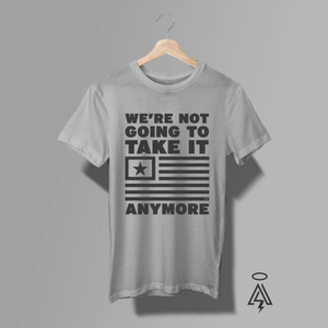 Turn up the rebellion. This bold graphic tee pays tribute to the defiant spirit of “We’re Not Gonna Take It,” the legendary anthem by Twisted Sister from their 1984 album Stay Hungry. The song exploded onto rock radio, becoming the band’s only Top 40 hit—and a rallying cry for anyone ready to stand their ground.