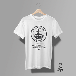 Celebrate a true Hollywood original with the Yamashiro 100 Years Heritage Tee — a design that honors history, architecture, and the timeless mystique of the hilltop landmark overlooking the city.
